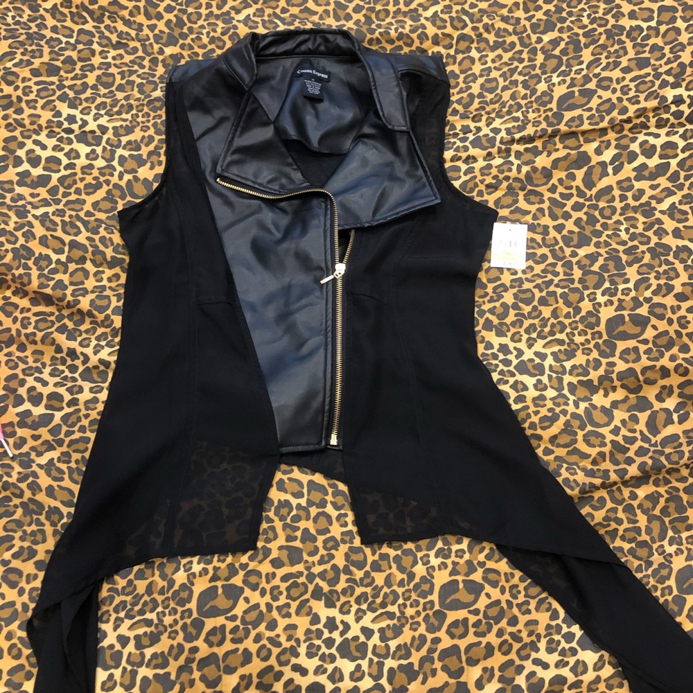 Cotton Express Fake Leather Vest size M